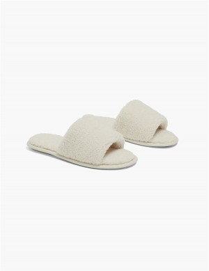 Lane Bryant Faux-Fur Slide Kadın Terlik Gri | ODD4093SW