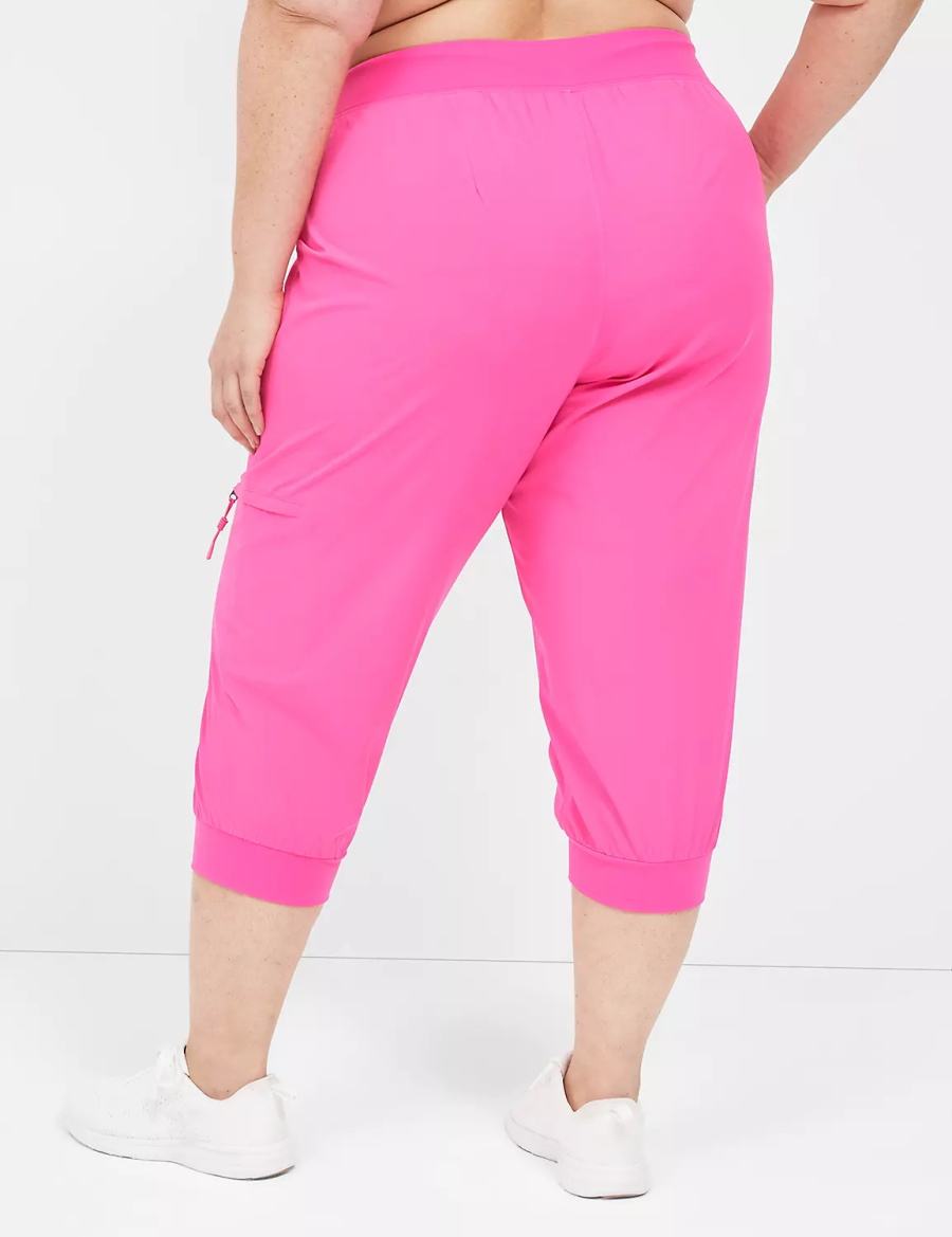 Lane Bryant LIVI Stretch Woven Capri Kadın Jogger Pantolon Açık Pembe | YBL1260CB