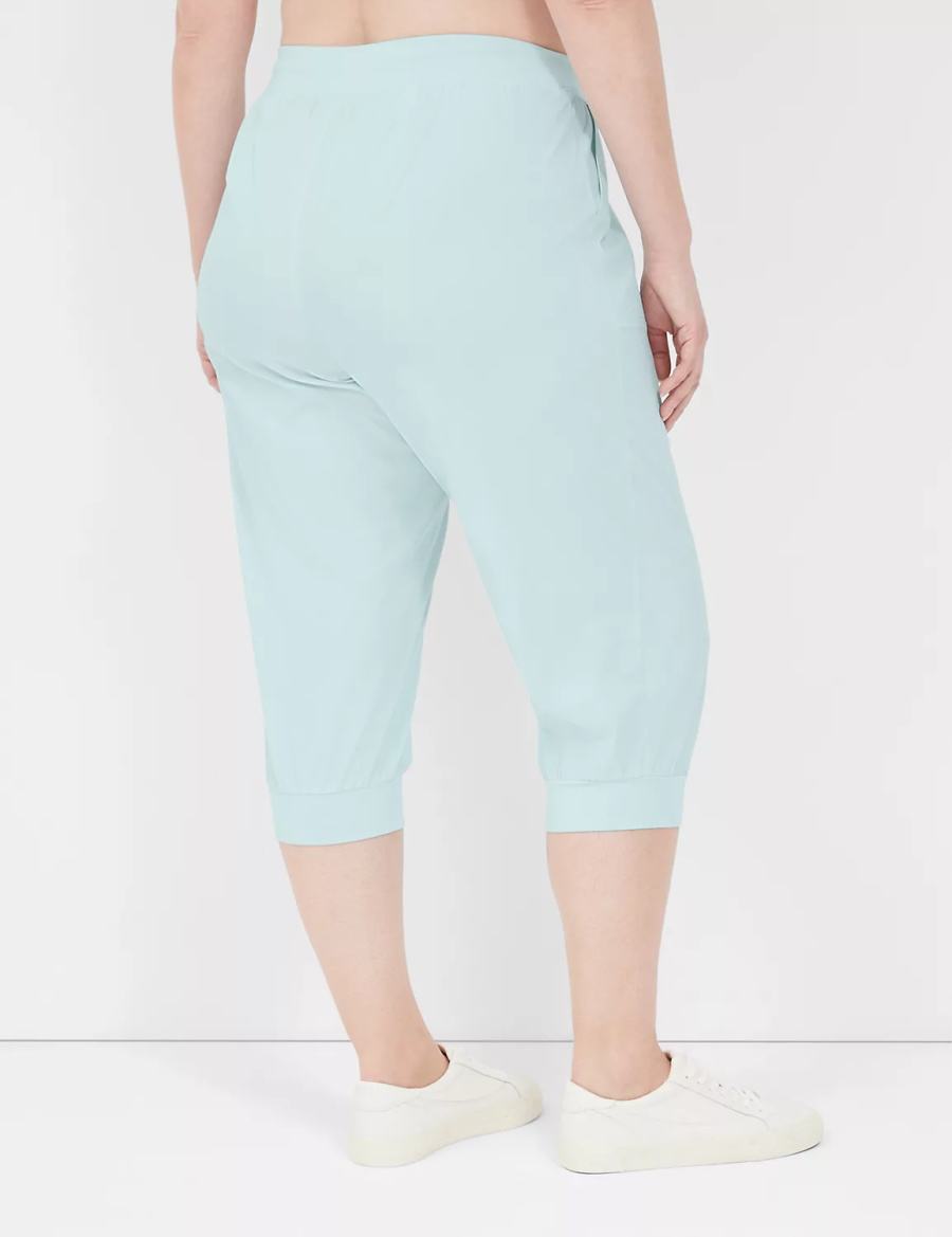 Lane Bryant LIVI Stretch Woven Capri Kadın Jogger Pantolon Açık Yeşil | KMI5936UA