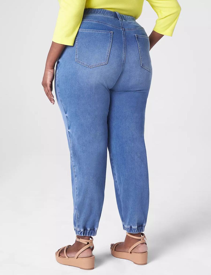 Lane Bryant Pull-On Boyfriend Jogger Kadın Kot Pantolon Mavi | MNP4224ZA