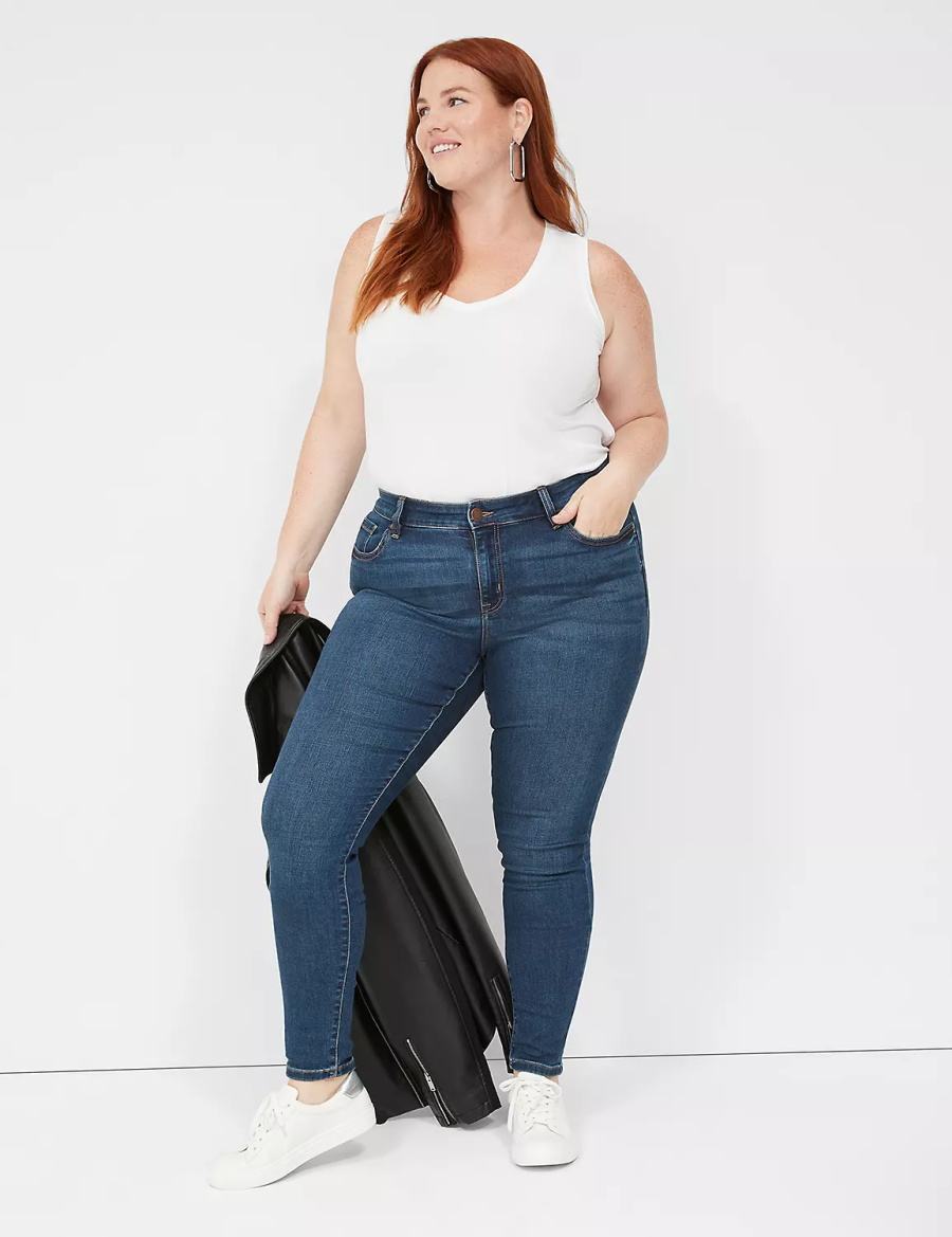 Lane Bryant Signature Fit Skinny Kadın Kot Pantolon Mavi | UMC7617KL