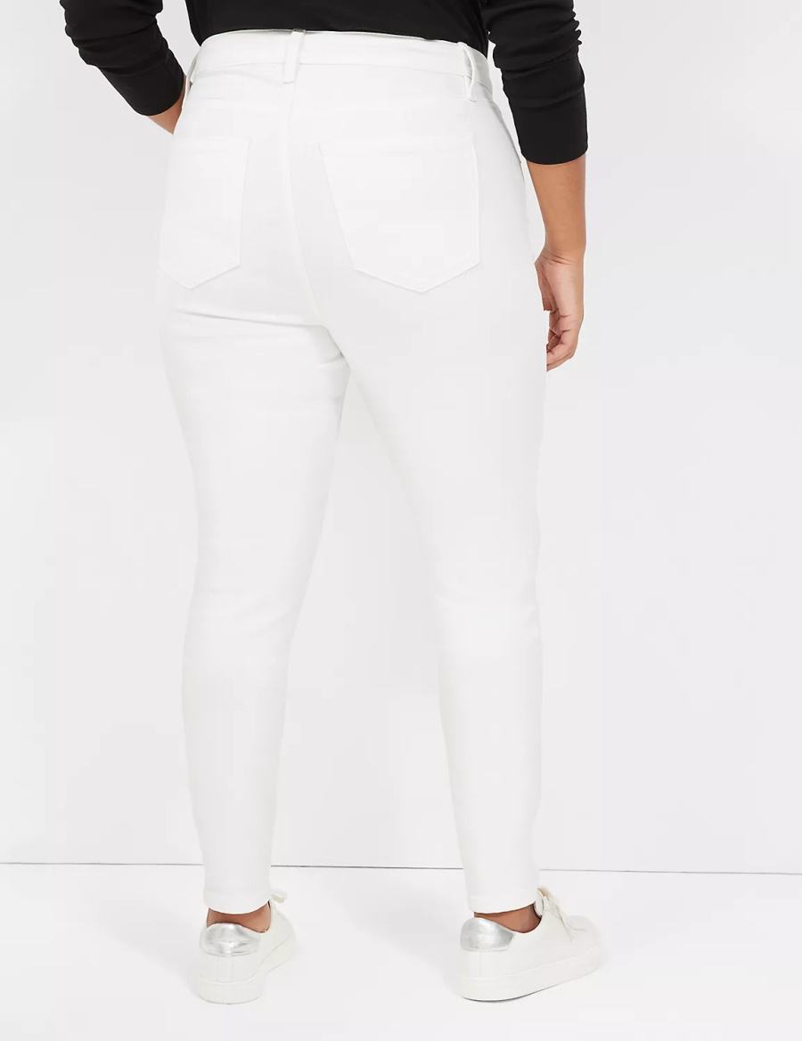 Lane Bryant Signature Fit White Skinny Kadın Kot Pantolon Beyaz | GDS7350JT