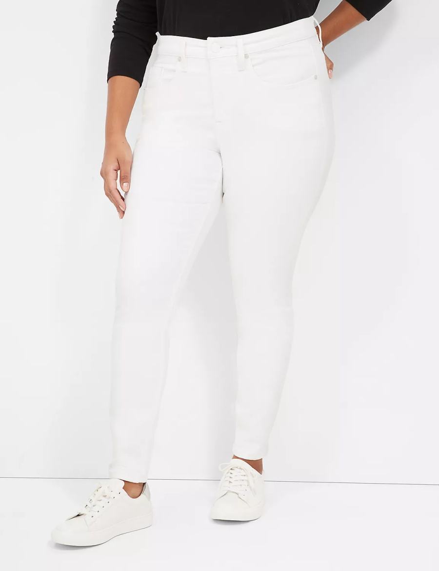 Lane Bryant Signature Fit White Skinny Kadın Kot Pantolon Beyaz | GDS7350JT