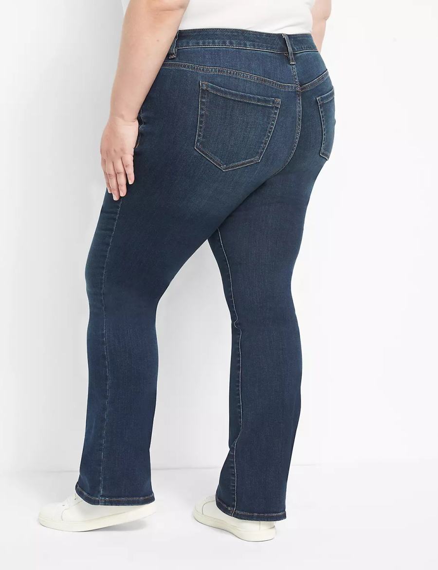 Lane Bryant Straight Fit High-Rise Boot Kadın Kot Pantolon Koyu Mavi | BNH1331MZ