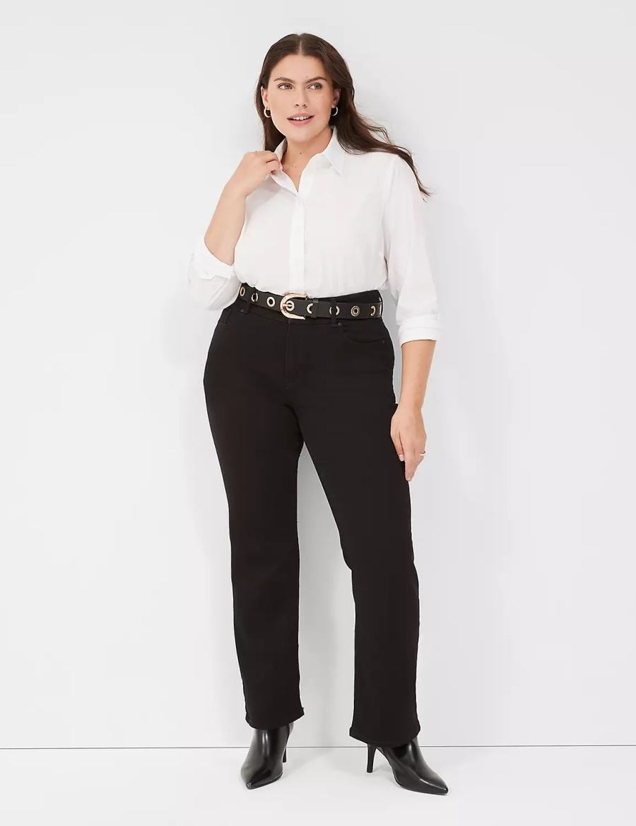 Lane Bryant Tighter Tummy High-Rise Boot Kadın Kot Pantolon Siyah | PJD1743GH