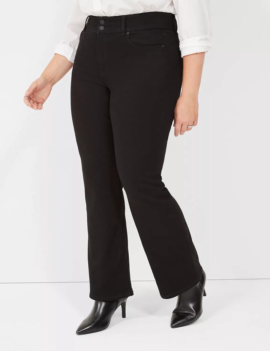 Lane Bryant Tighter Tummy High-Rise Boot Kadın Kot Pantolon Siyah | PJD1743GH