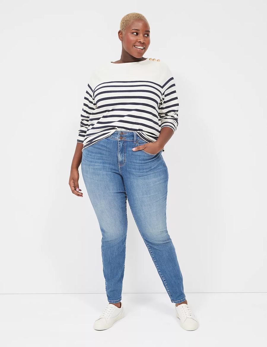 Lane Bryant Tighter Tummy High-Rise Skinny Kadın Kot Pantolon Mavi | SCI6040LA